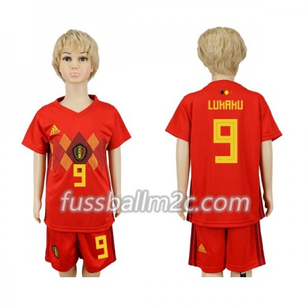 Fußballtrikots Belgien Lukaku 9 Kinder Heim Trikotsatz WM 2018